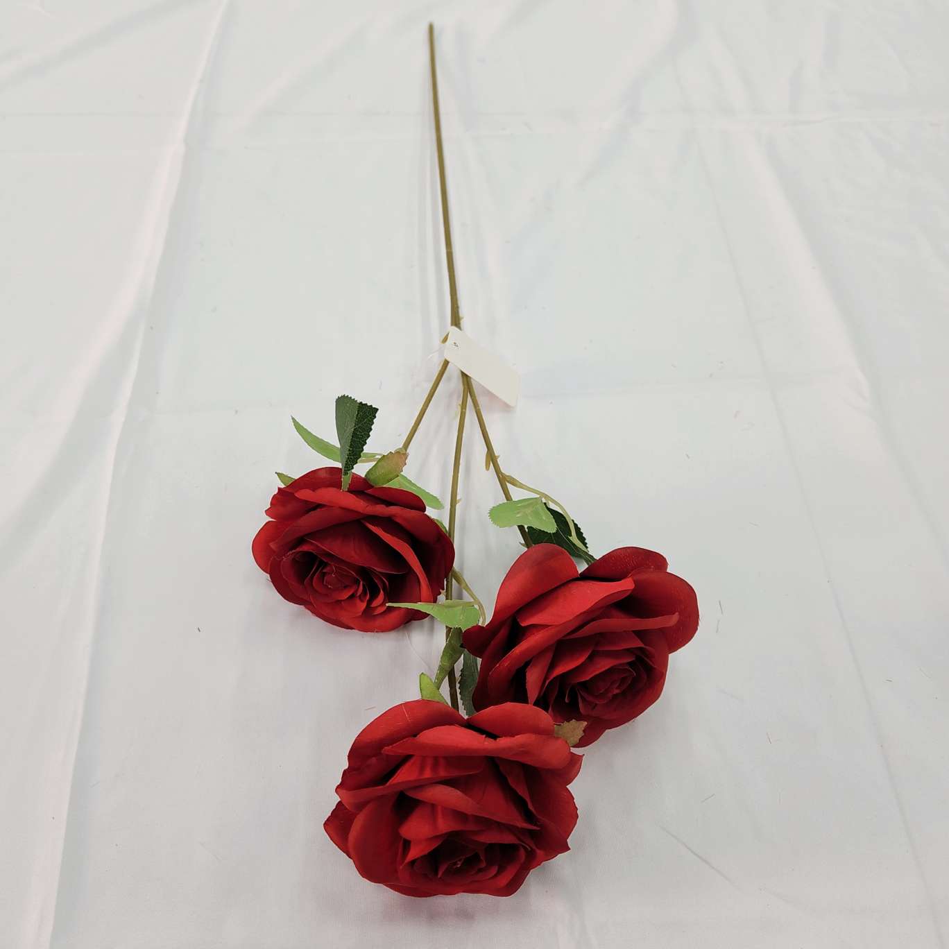 3头荷兰玫办公仿真玫瑰文化园艺防真插花钩织针织花束仿真花装饰品详情图5
