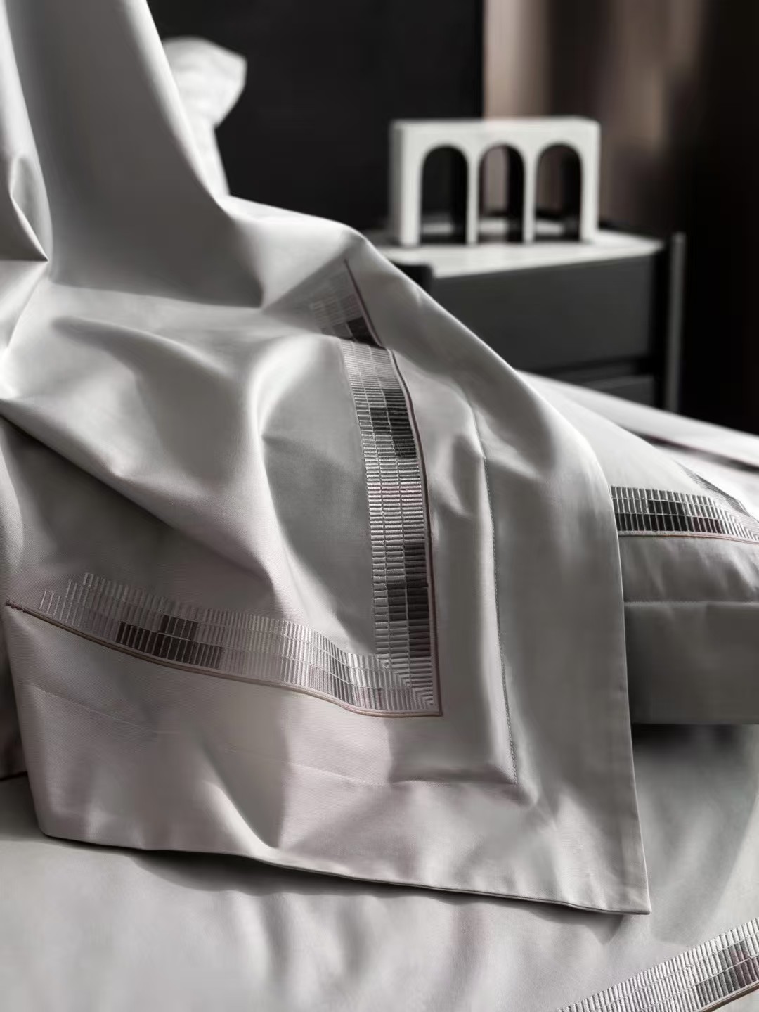 臻棉四件套床上用品四件套白底实物图