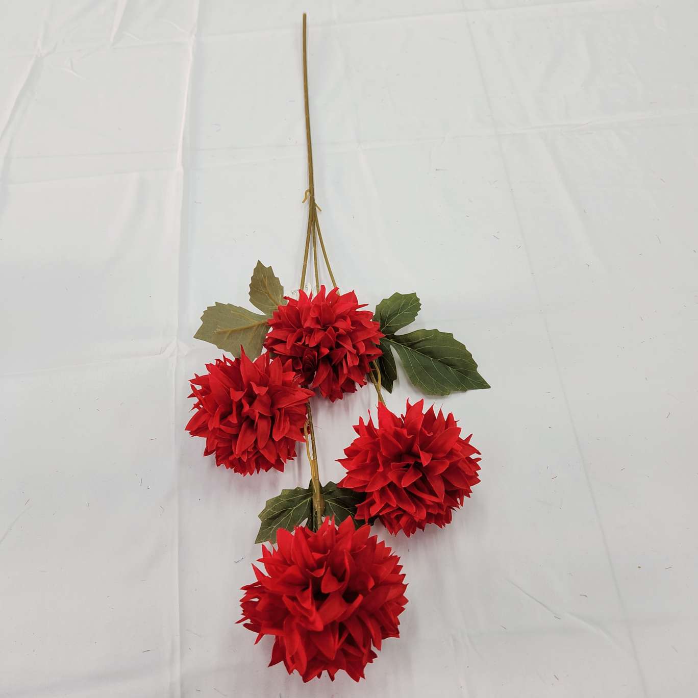 4-head thorn ball office culture simulation garden rose, realistic flower arrangement, crocheted knitted flower bouquet, simulation flower decoration Specification image