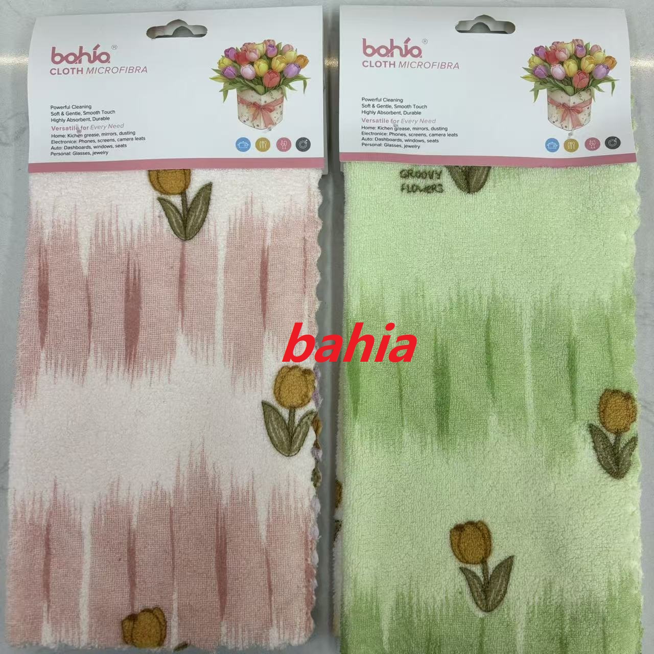 30*30cm花边毛巾 数码印花毛巾 2条装厨房清洁巾吸水去污洗碗巾 Bahia