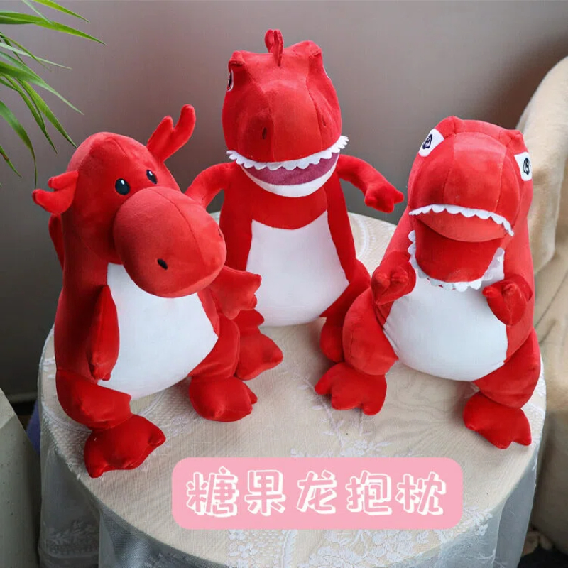 Dinosaur plush toy, throw pillow, candy bag, doll, Dragon Year festival gift, children's toy, soft and comfortable details Picture