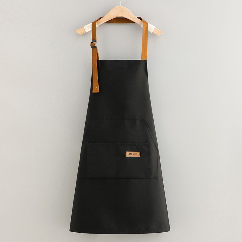 The apron is waterproof and oil-resistant. It can be used in the kitchen for cooking. The plain color is adjustable. The neck and waist are thickened. It is a special work uniform for the catering industry. It can be worn outside the barber shop for setting up a stall. Customized LOGO printing is available