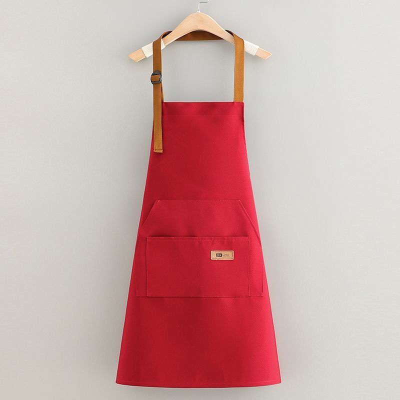 The apron is waterproof and oil-resistant. It can be used in the kitchen for cooking. The plain color is adjustable. The neck and waist are thickened. It is a special work uniform for the catering industry. It can be worn outside the barber shop for setting up a stall. Customized LOGO printing is available pic 2