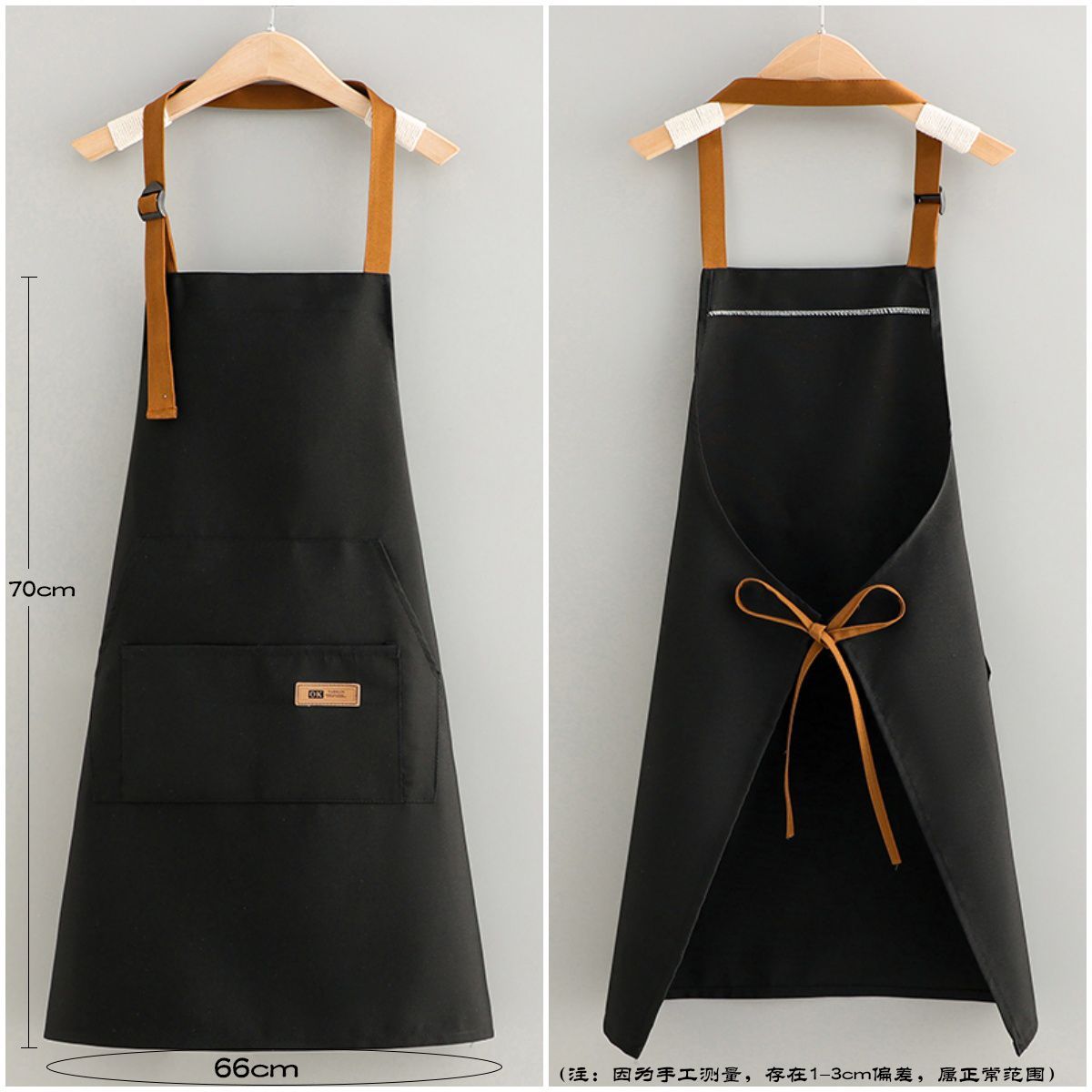 The apron is waterproof and oil-resistant. It can be used in the kitchen for cooking. The plain color is adjustable. The neck and waist are thickened. It is a special work uniform for the catering industry. It can be worn outside the barber shop for setting up a stall. Customized LOGO printing is available pic 11