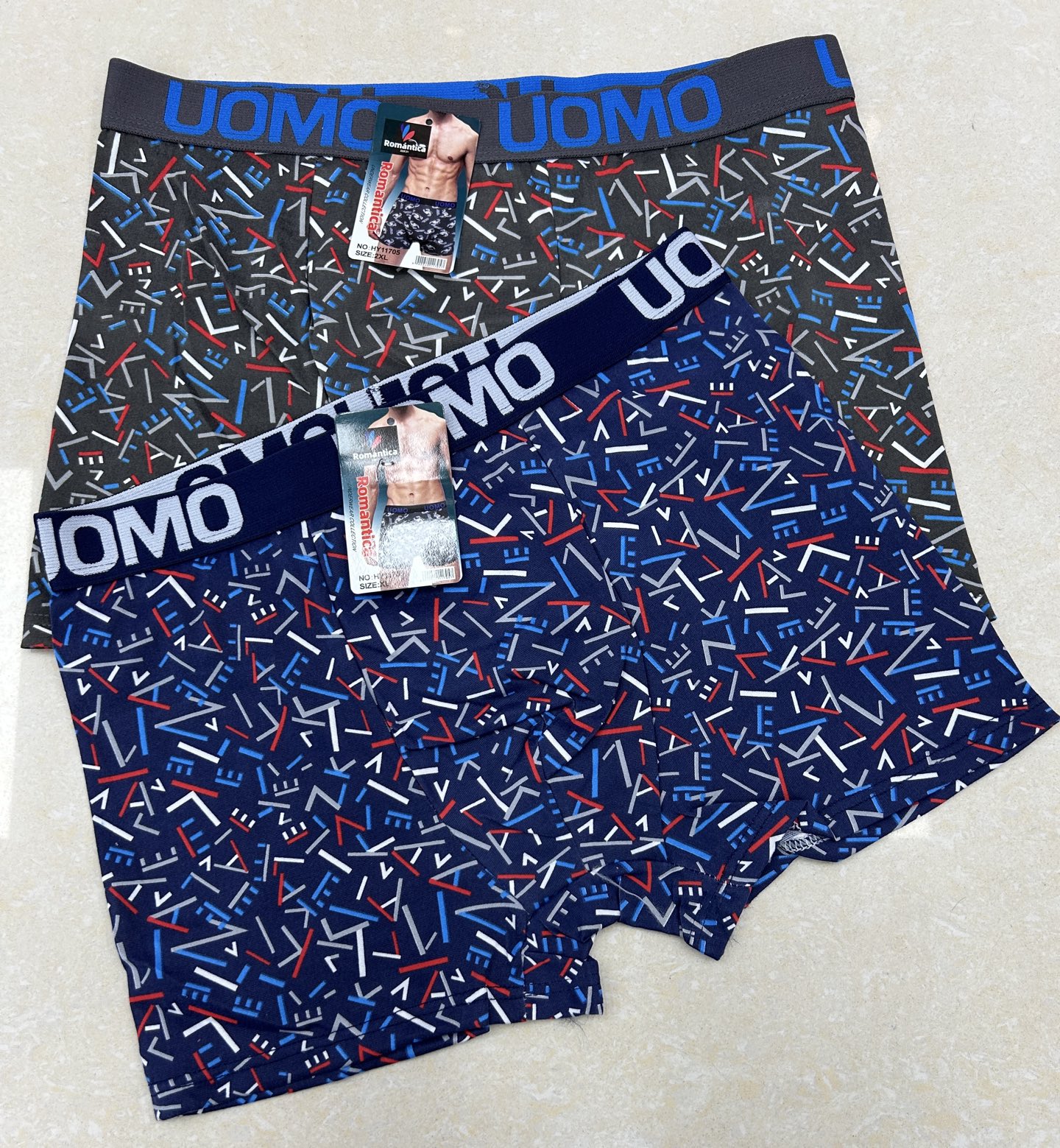 HY11705 men's oversized underwear for export to the Middle East and Africa is comfortable, breathable, solid-color printed with letched waistband Application Scenario
