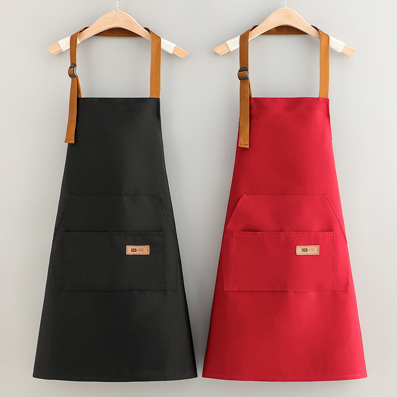 The apron is waterproof and oil-resistant. It can be used in the kitchen for cooking. The plain color is adjustable. The neck and waist are thickened. It is a special work uniform for the catering industry. It can be worn outside the barber shop for setting up a stall. Customized LOGO printing is available pic 7