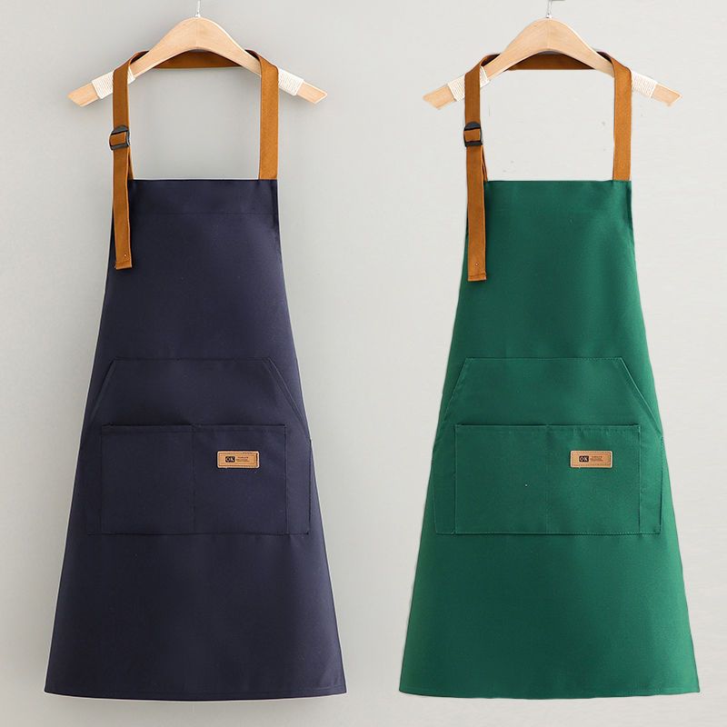 The apron is waterproof and oil-resistant. It can be used in the kitchen for cooking. The plain color is adjustable. The neck and waist are thickened. It is a special work uniform for the catering industry. It can be worn outside the barber shop for setting up a stall. Customized LOGO printing is available pic 8