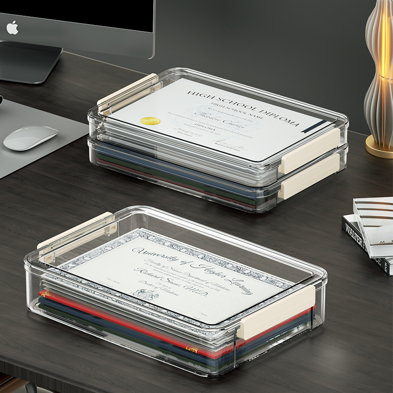 Transparent document storage box pic 1