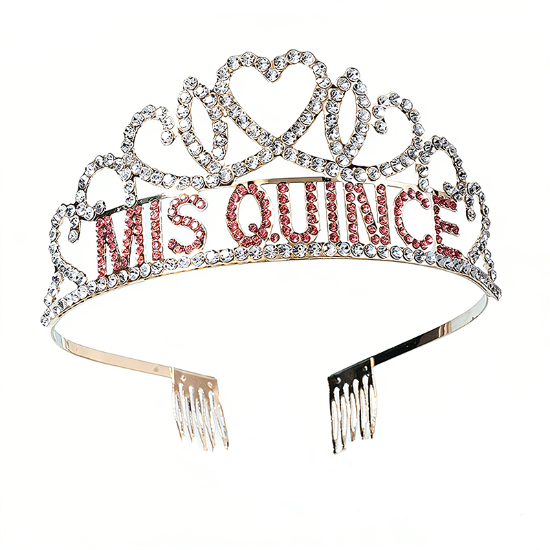 Cross-border European and American design sense, my 15-year-old MISQUINCE letter hair band, happy birthday, rhinestone tiara, children's wholesale hair accessories, headwear and headwear accessories full figure