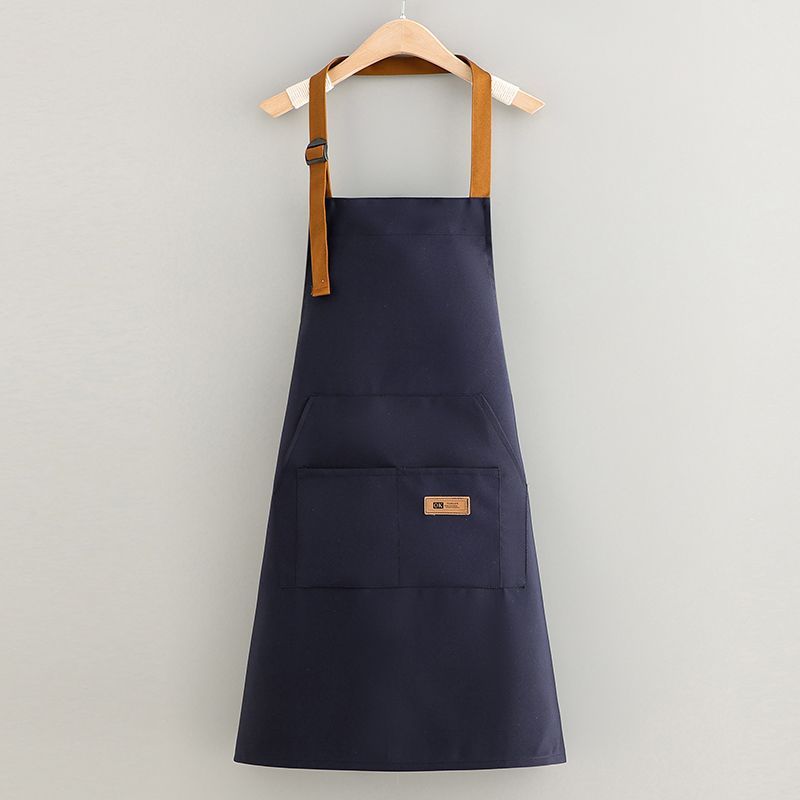 The apron is waterproof and oil-resistant. It can be used in the kitchen for cooking. The plain color is adjustable. The neck and waist are thickened. It is a special work uniform for the catering industry. It can be worn outside the barber shop for setting up a stall. Customized LOGO printing is available pic 4
