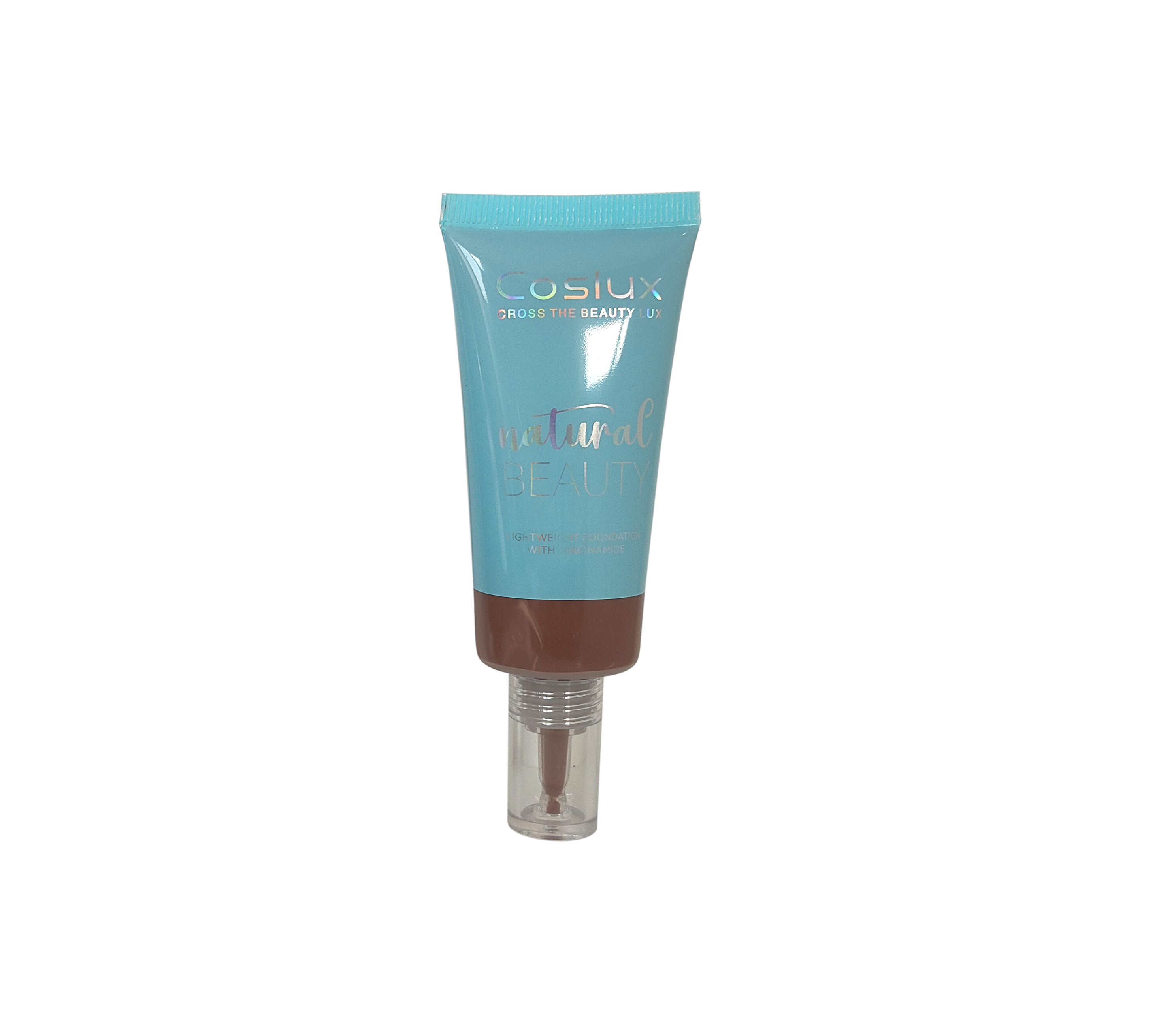 Niacinamide foundation for facial beauty is even and brightens the skin tone. It adheres lightly and has medium coverage. It spreads easily without sticking and is not prone to oxidation. Niacinamide foundation Item Picture