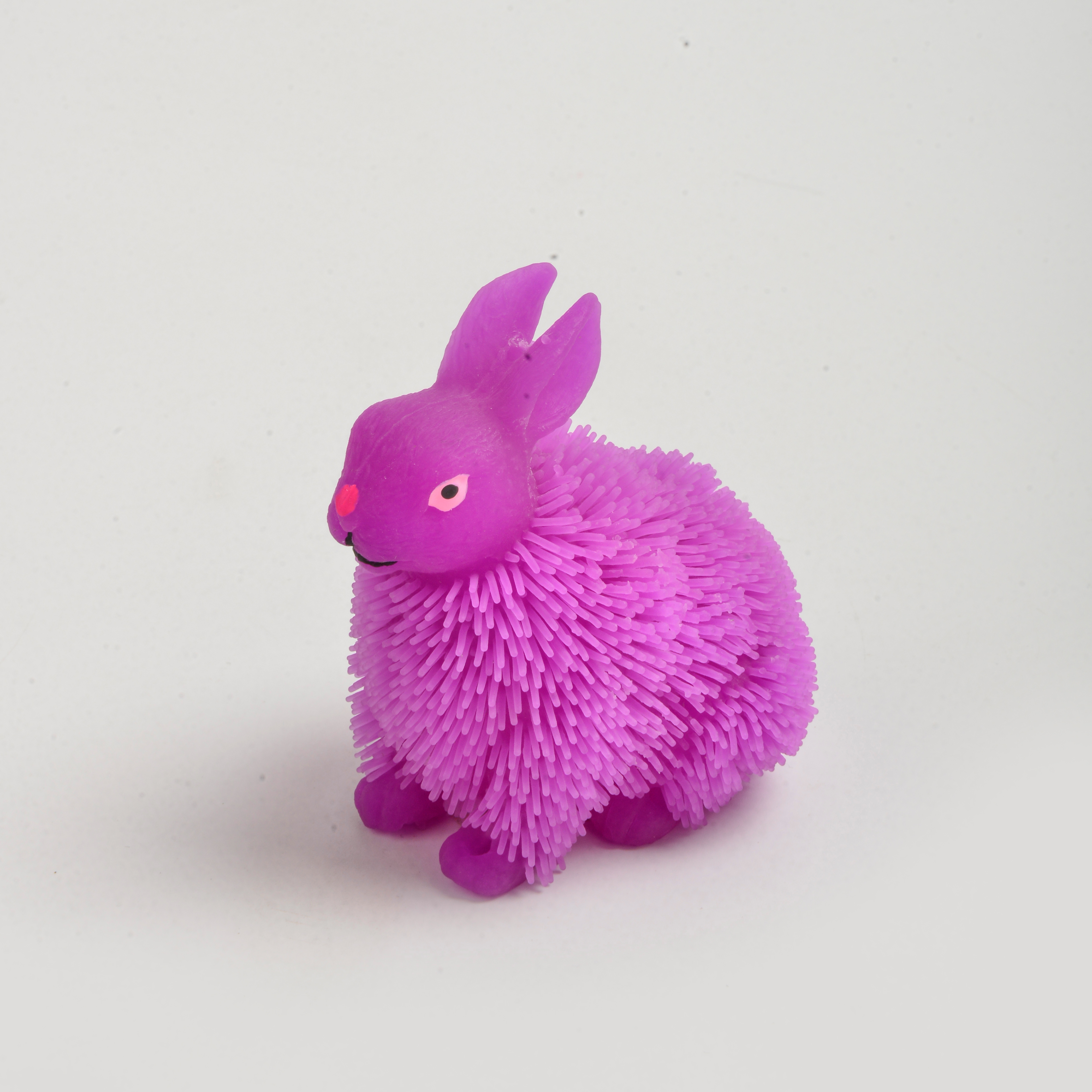 Children's toy TPR flashing fine-haired toy rabbit, suitable for children's educational entertainment, Easter stress-relief little rabbit Specification drawing
