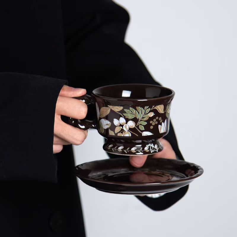 A2-h111原野防烫轻奢陶瓷咖啡杯可微波 礼盒装可定制 办公室高级感杯碟详情16