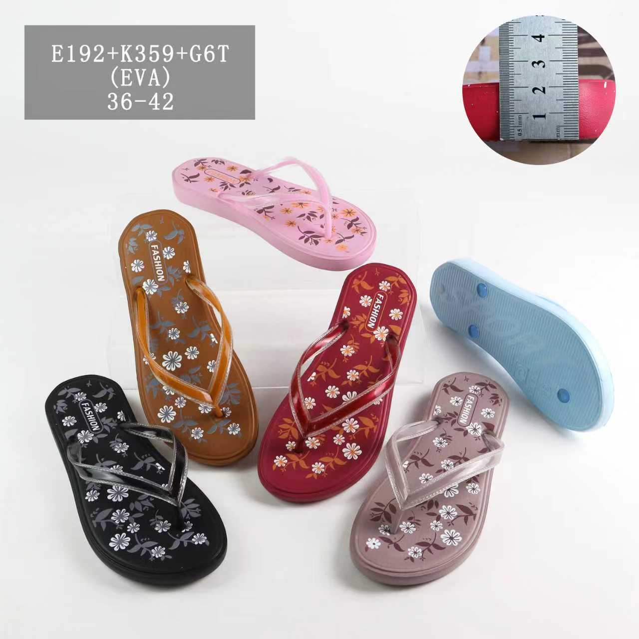New foreign trade printed rubber, fashionable and trendy summer bathroom outdoor slippers, flat-bottomed flip-flops, beach EVA flip-flops, cool slippers, ladies' summer fashion and versatile details Picture