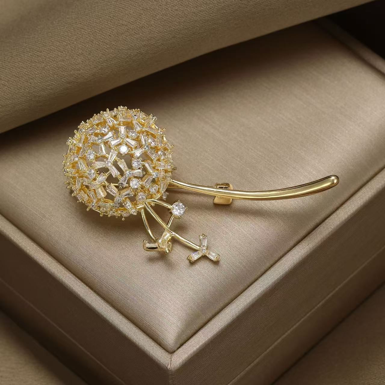 胸针/金榜题名/莫桑钻胸针/胸针复古/合金滴油胸针细节图