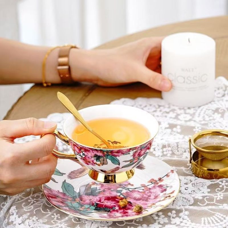 A1-K076花鸟映趣国风花鸟纹陶瓷咖啡杯 高颜值礼盒款 送长辈朋友实用礼品杯详情10