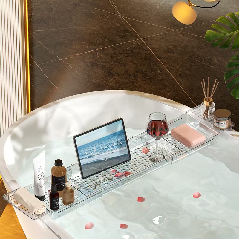 透明浴缸置物架