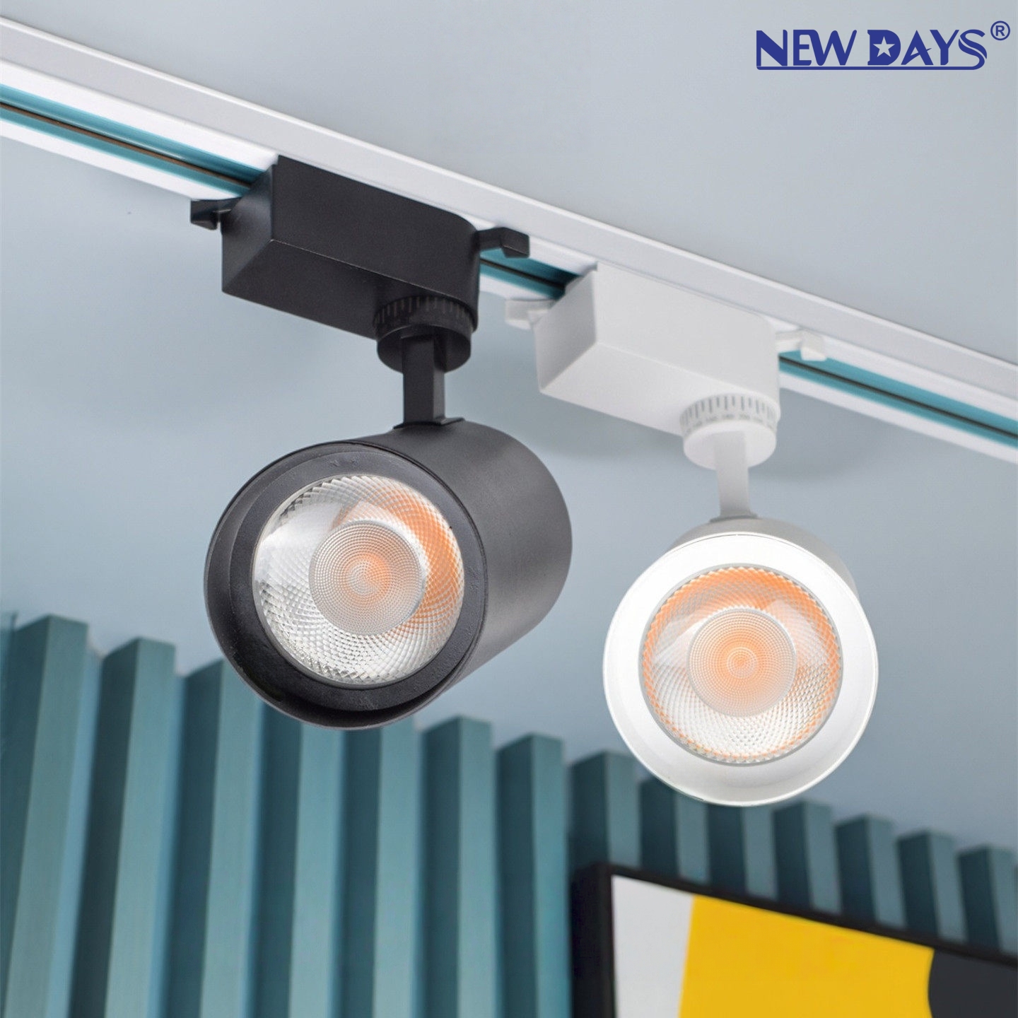 NEWDAYS品牌跨境新款LED磁吸轨道灯，节能高亮嵌入式无主灯，商业照明灯led射灯泛光灯
