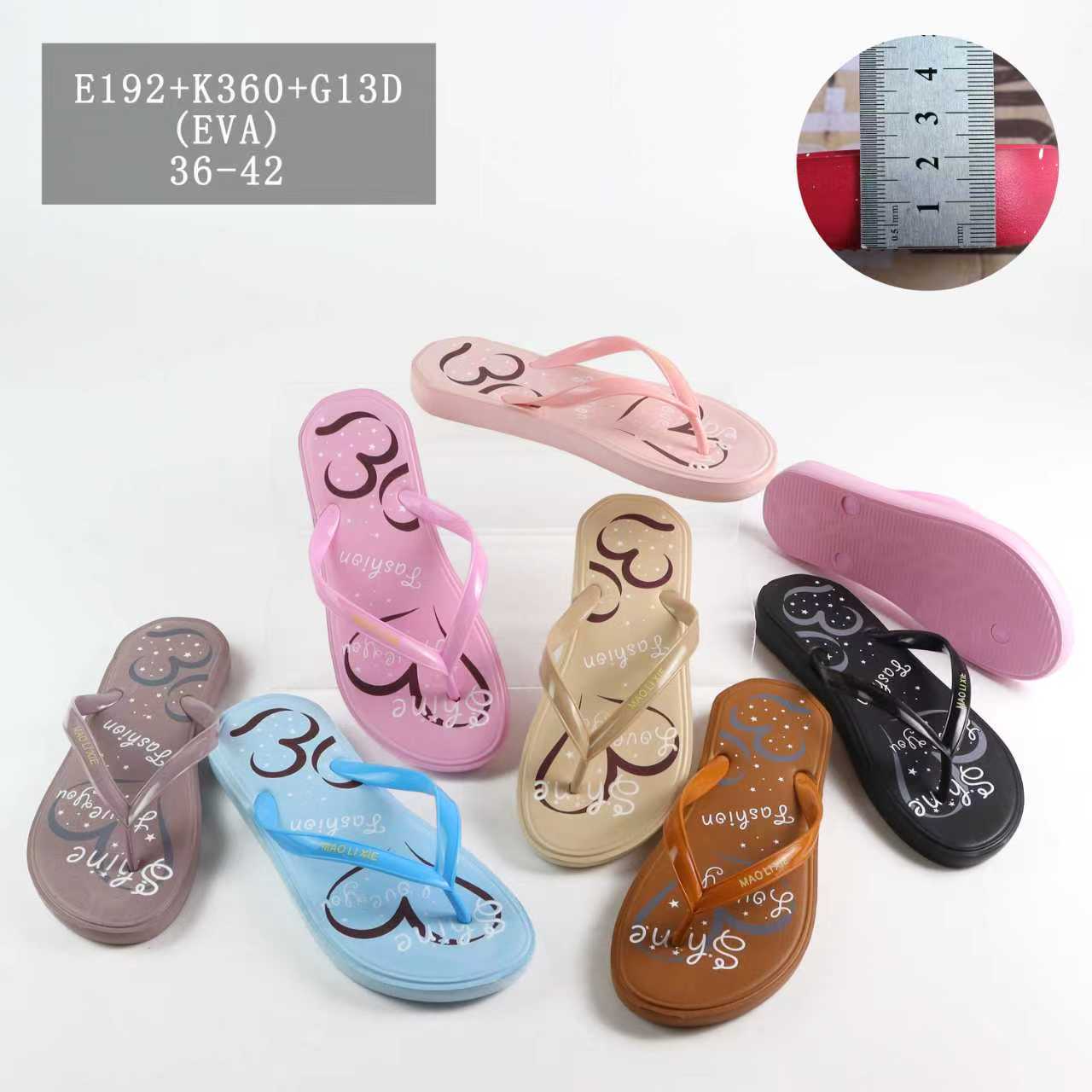New foreign trade printed rubber, fashionable and trendy summer bathroom outdoor slippers, flat-bottomed flip-flops, beach EVA flip-flops, cool slippers, ladies' summer fashion and versatile Application Scenario
