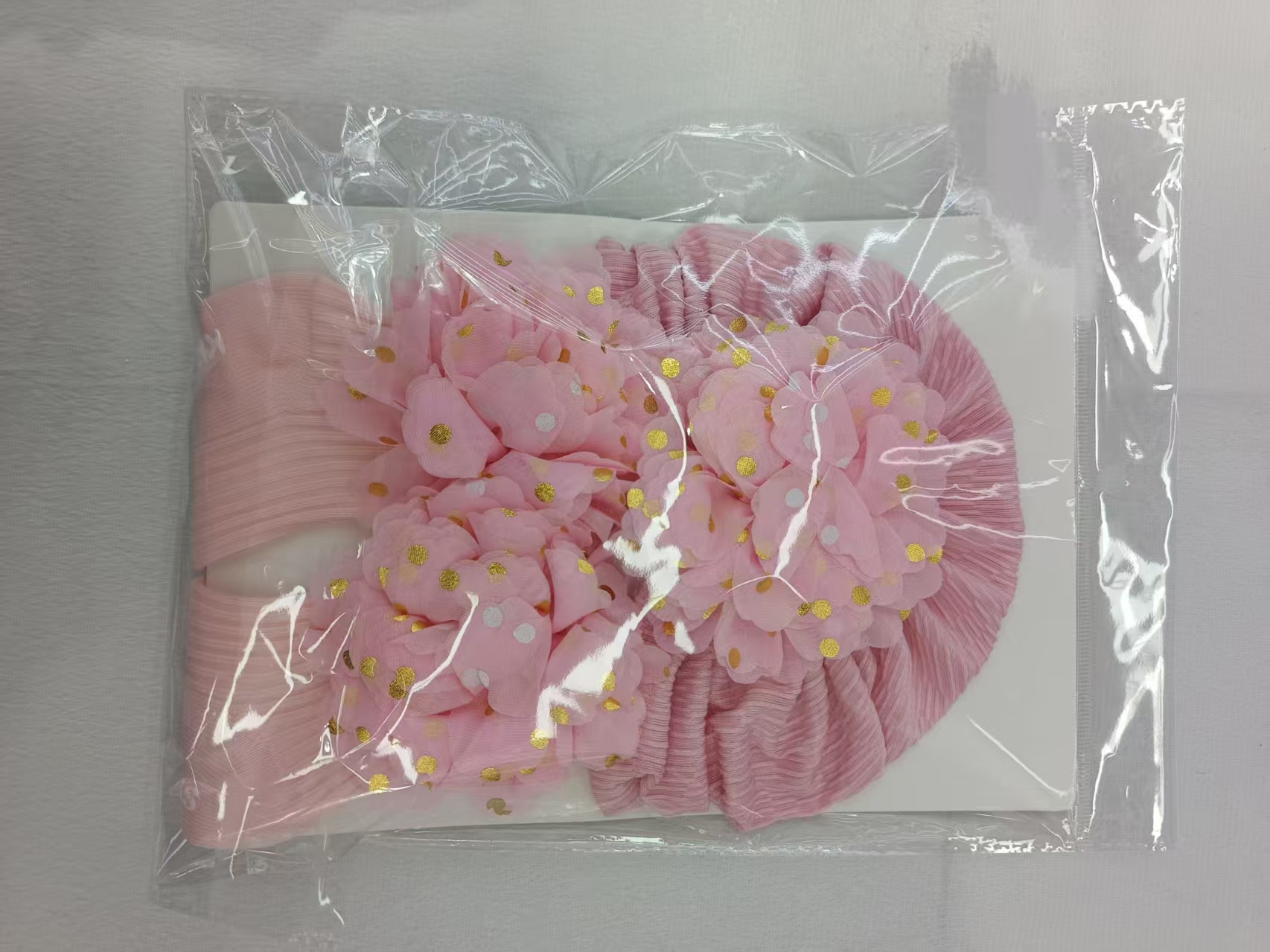 粉色花朵装饰婴儿运动发带头带儿童头饰柔软舒适发带运动头饰