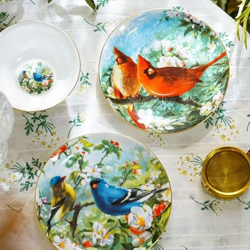 A1-K076花鸟映趣国风花鸟纹陶瓷咖啡杯 高颜值礼盒款 送长辈朋友实用礼品杯详情2