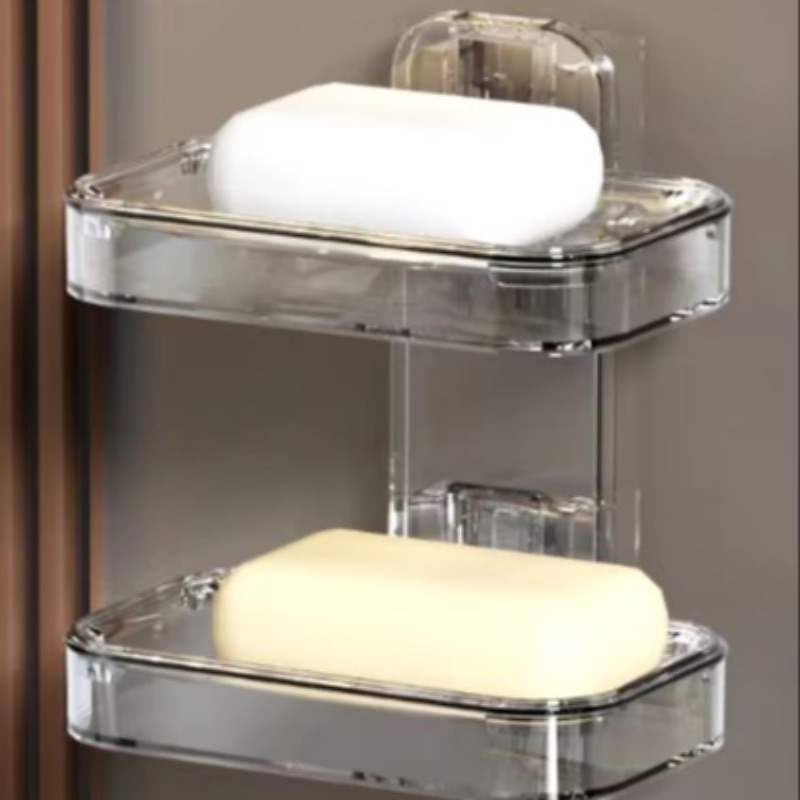 透明双层肥皂盒