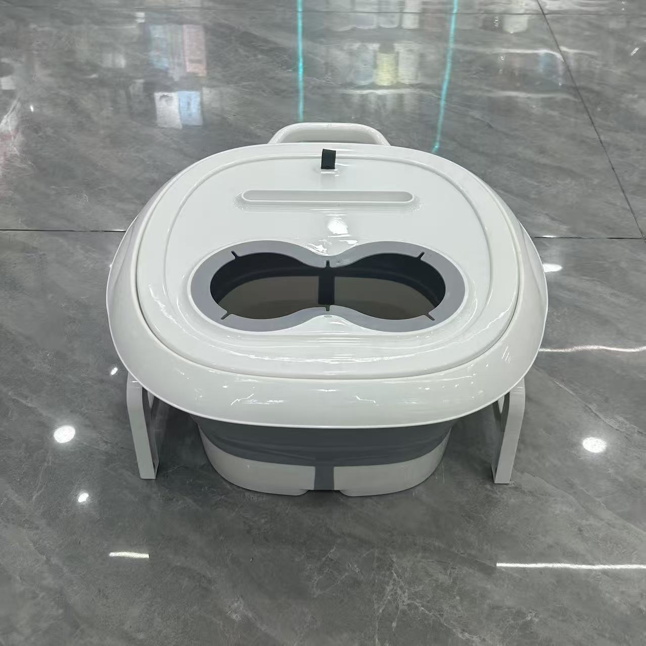 智能白色足浴盆加高洗脚桶卫浴洗脚器足浴器足浴桶放松按摩家用