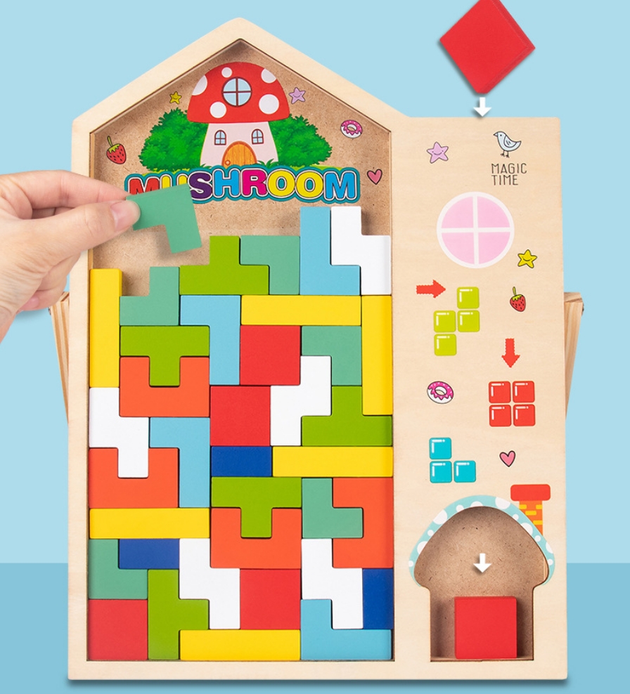 拼豆/拼图/异形拼图/可以拆卸的木头船/用品儿童拼接卡通细节图