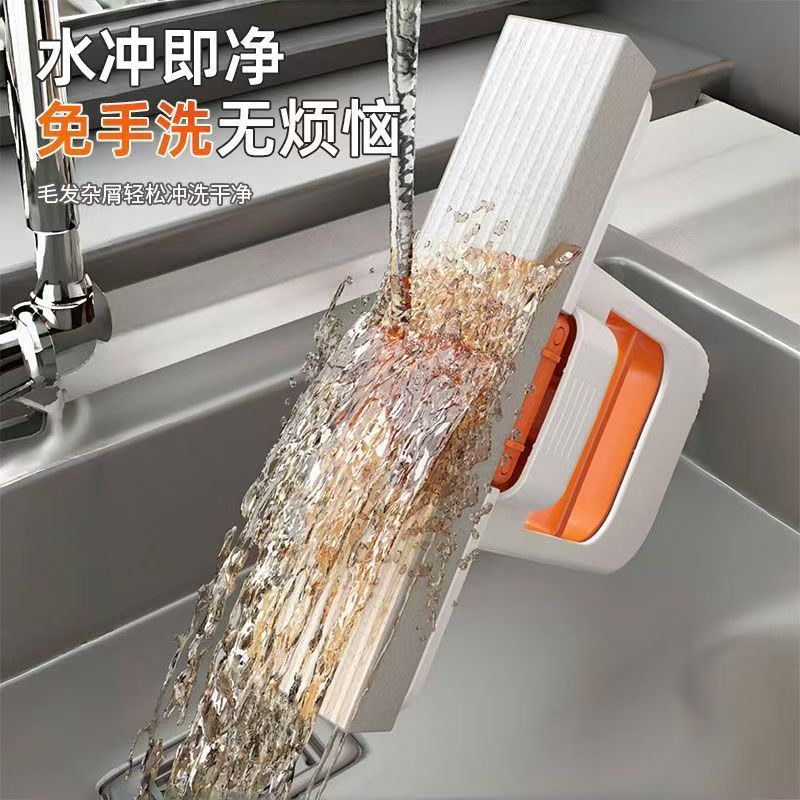 Desktop mini mop, mini folding handheld mini mop, hand-wash cleaning, dry and wet dual-purpose small rubber cotton mop details Picture