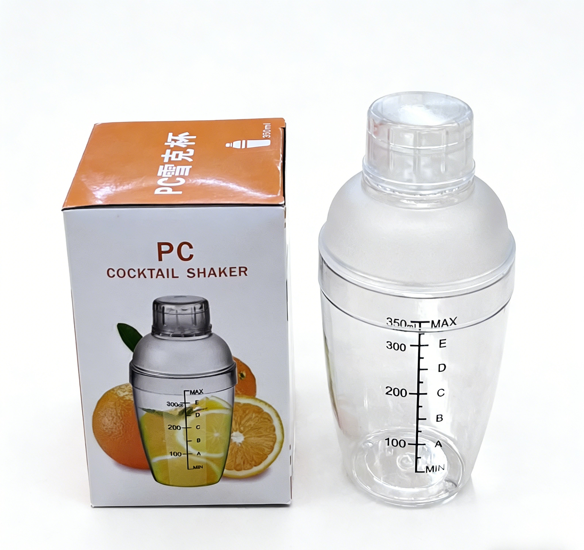 PC transparent scale cocktail shaker for home use, portable cocktail shaker, shaker glass Item Picture