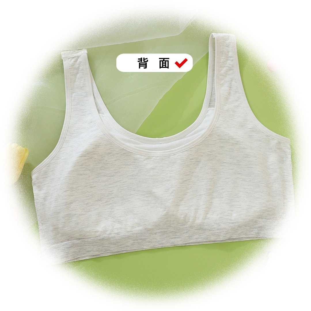Girls' underwear development period: Fixed cup bra for junior high school students without steel rings. Girls' underwear for the second and third stages: big kids' vests Specification drawing