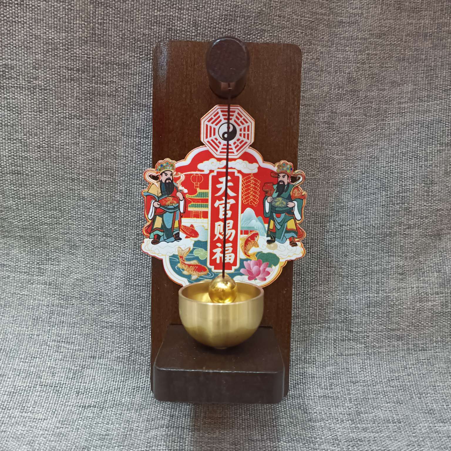 Zhonggong Craft copper and wood Celestial Official Bestows Blessings refrigerator self-adhesive detail image 7