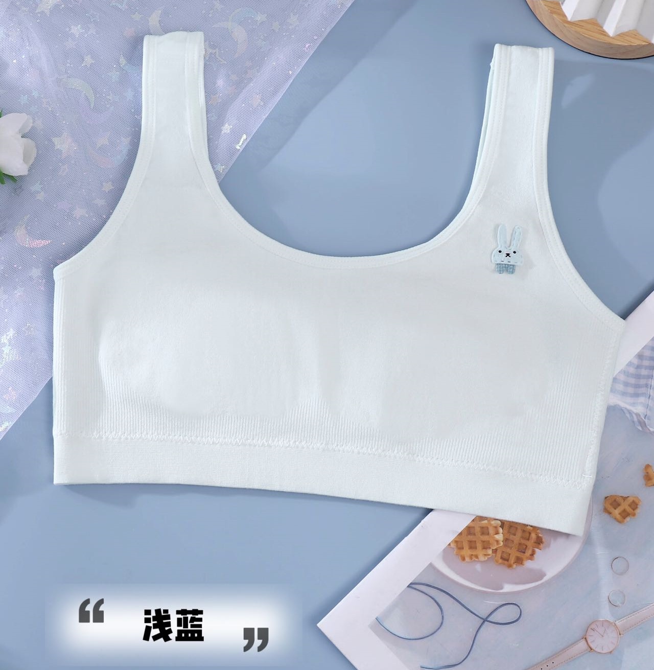 Girls' underwear, development period, girls' vests, seamless cotton stickers, children's vests, girls' seamless anti-bump and anti-glare vests Item Picture