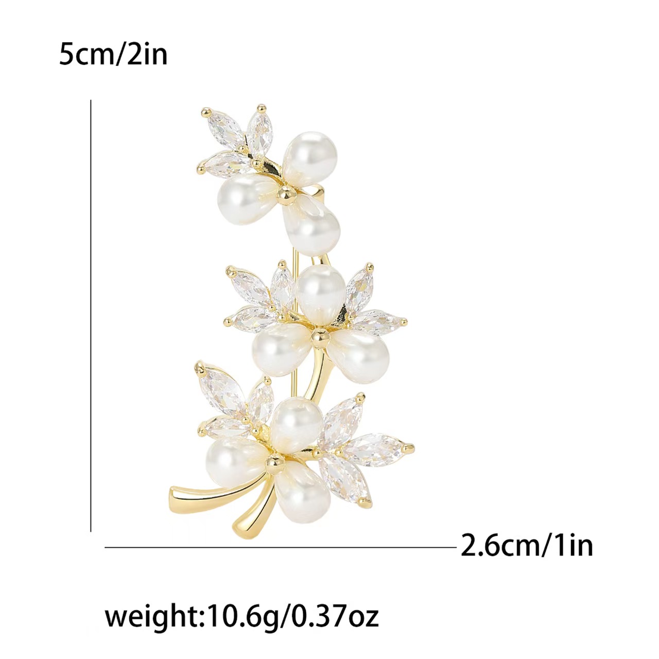 Light luxury and simple pearl tree vine zircon brooch, copper micro-inlaid high-end brooch, anti-exposure pin, classical and elegant accessory Application Scenario