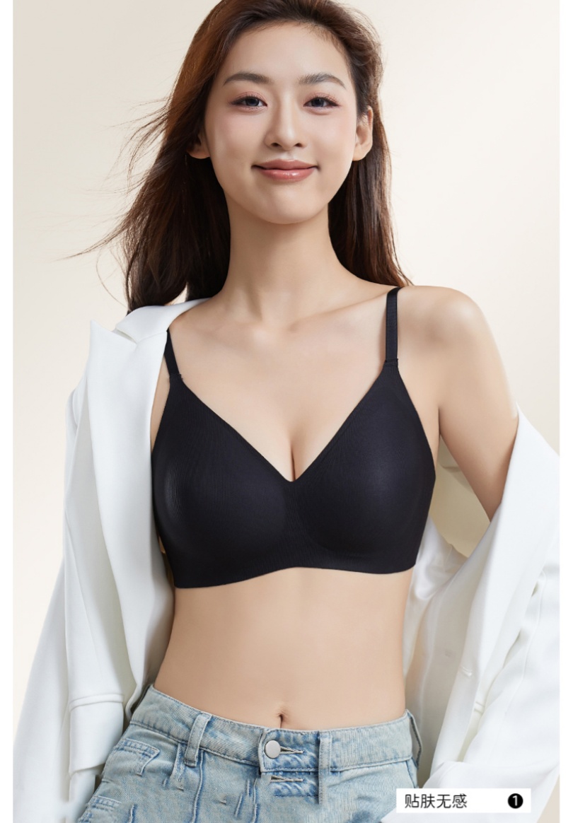 Seamless women's summer thin water drop cup, no steel ring, backless halter vest, one-piece seamless U-shaped bra vest