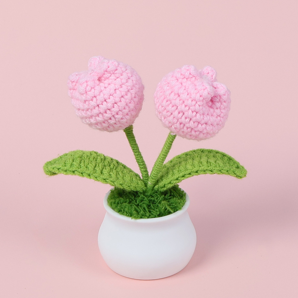 钩针编织花朵手工毛线花束