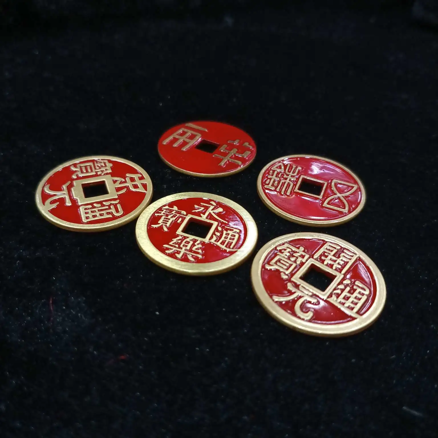 A set of 2.8cm red copper coins of the Five Great Emperors of China by Zhonggong Craft detail image 6