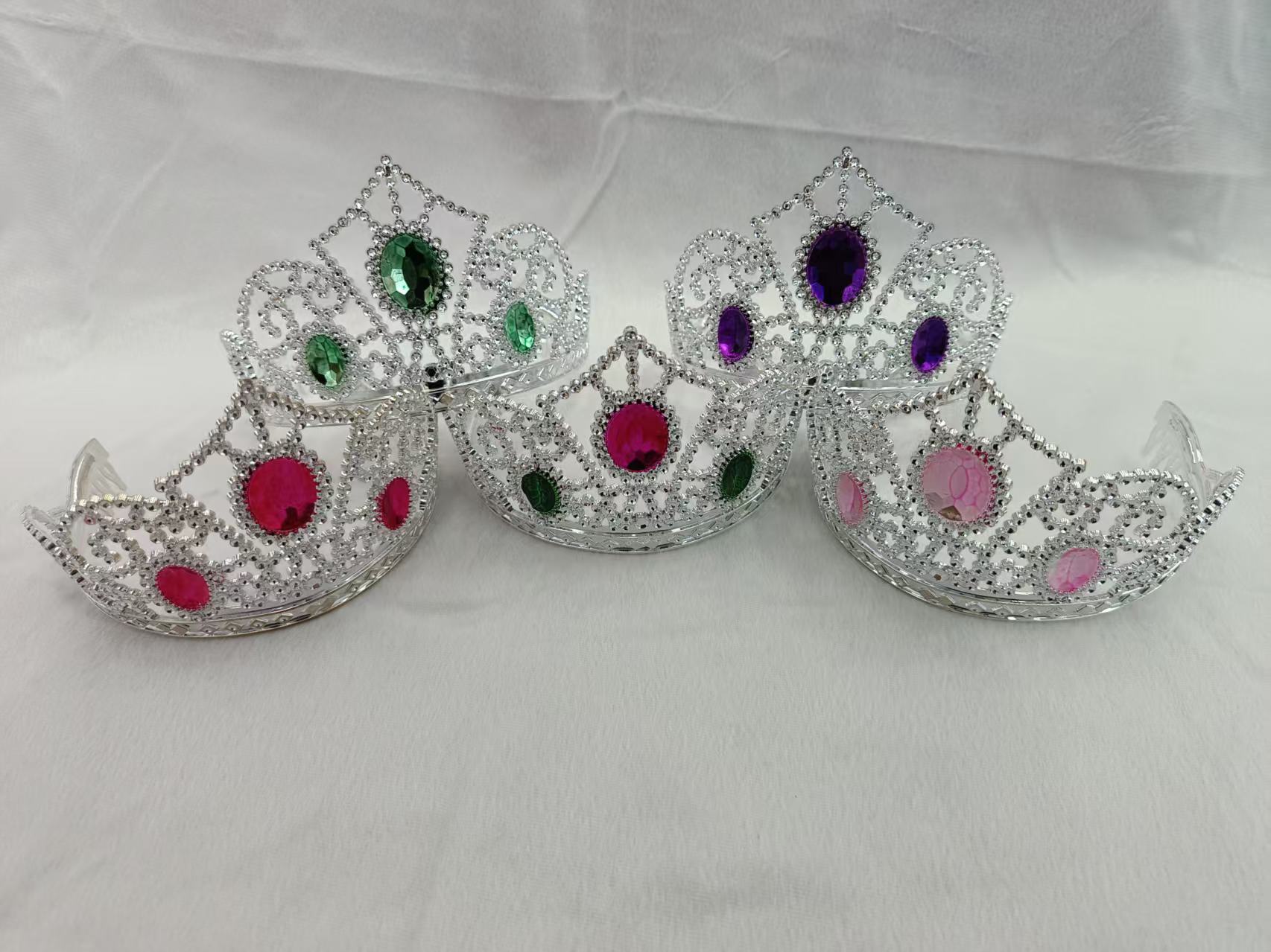 皇冠发饰装饰性皇冠皇冠饰品镀彩蝴蝶花环玩具儿童头饰配饰详情1