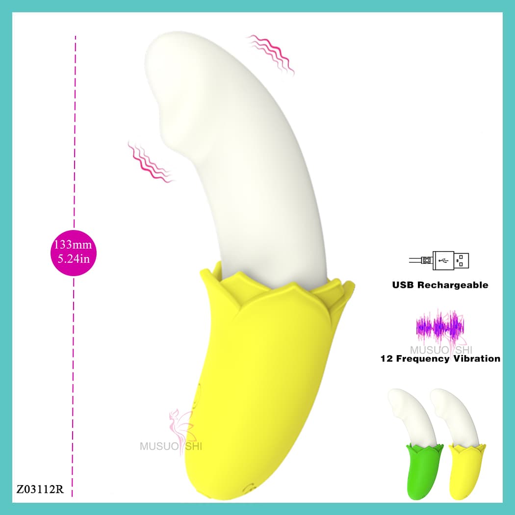 Z03112R  Sex Toys Fruit Vibrator Massager Banana Vibrator Sexual Masturbation Sex Toys for Women Fruit Rechargeable Clitoris AV Vibrator Massager full figure