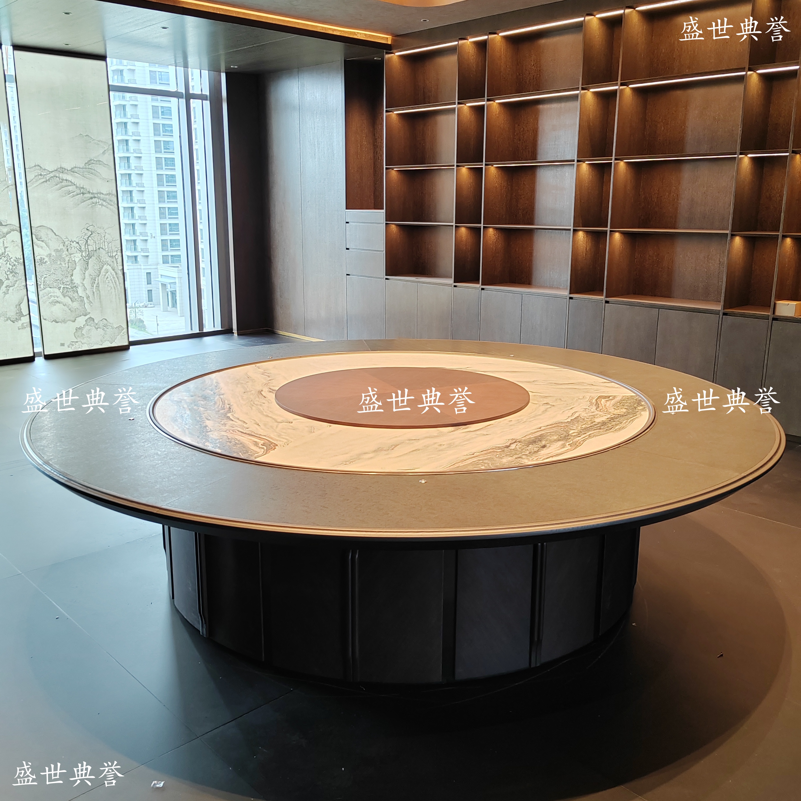 Ningde International Hotel's solid wood furniture, seafood restaurant, new solid wood dining tables, conference center private rooms, and electric dining tables details Picture