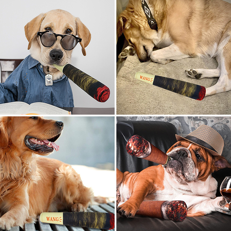 Customized dog vocal cigar model plush toys, pet-shaped cute gifts wholesale plush dolls, stuffed toys, dolls Application Scenario