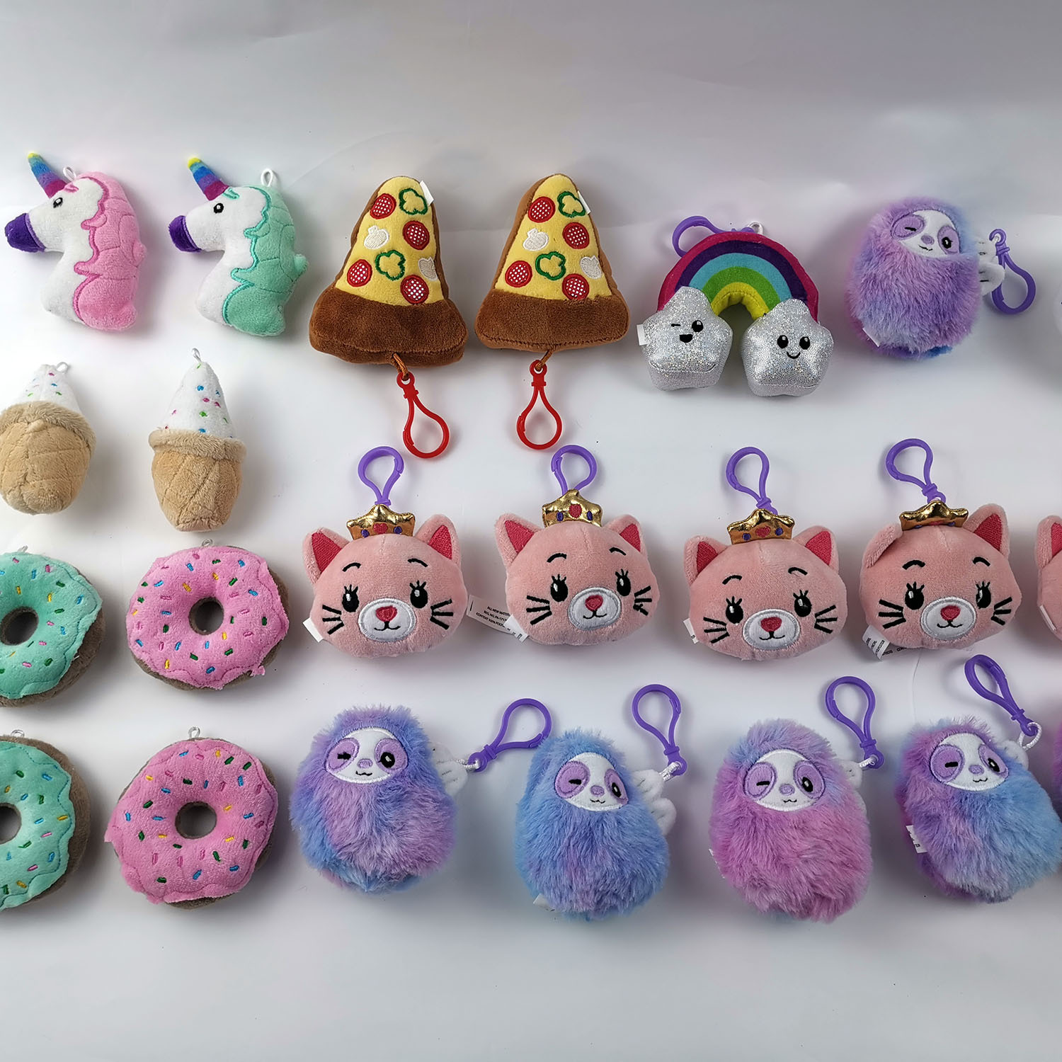 Cartoon unicorn pendants, children's plush toys, doll gifts, customized cute pendants, plush dolls details Picture