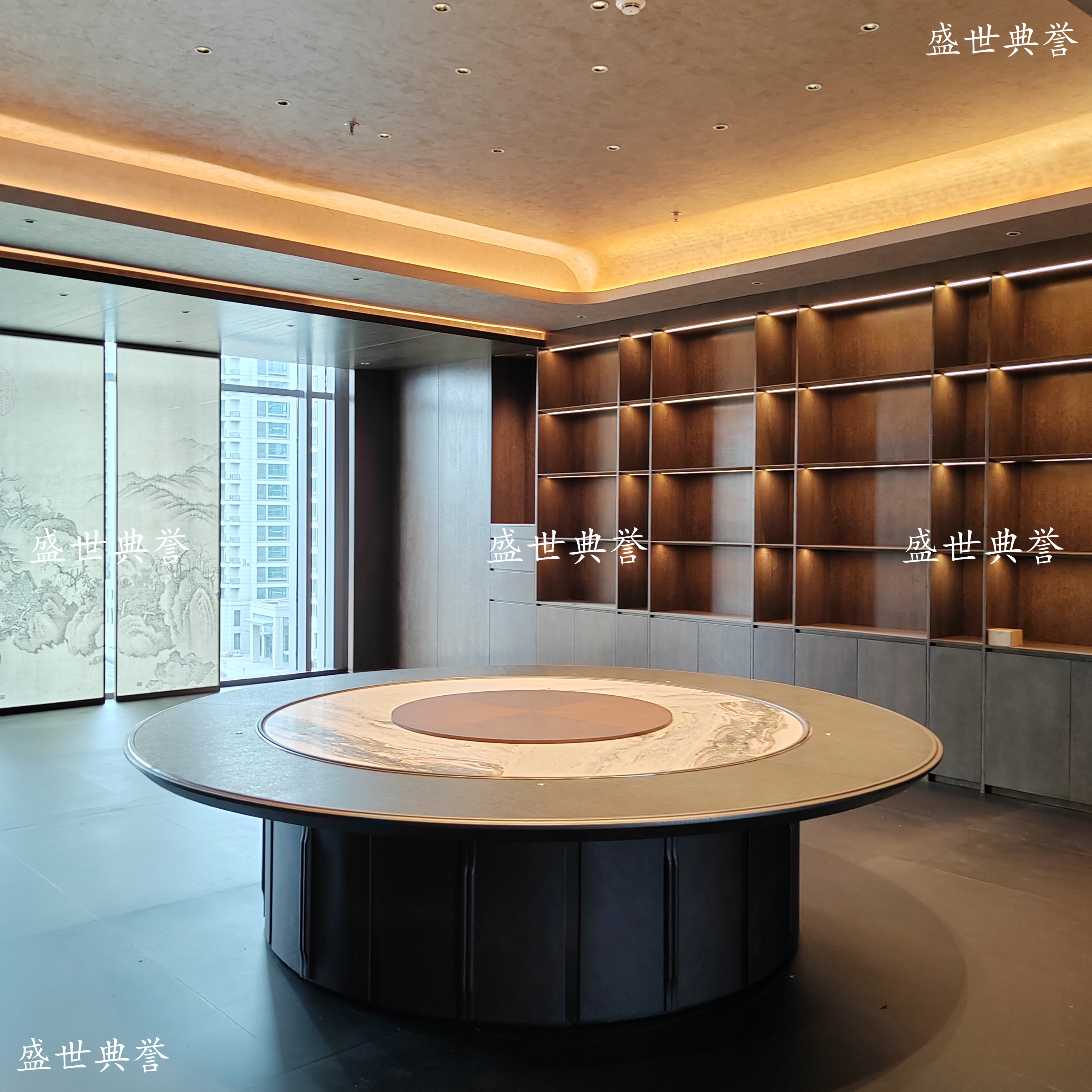 Ningde International Hotel's solid wood furniture, seafood restaurant, new solid wood dining tables, conference center private rooms, and electric dining tables Specification image