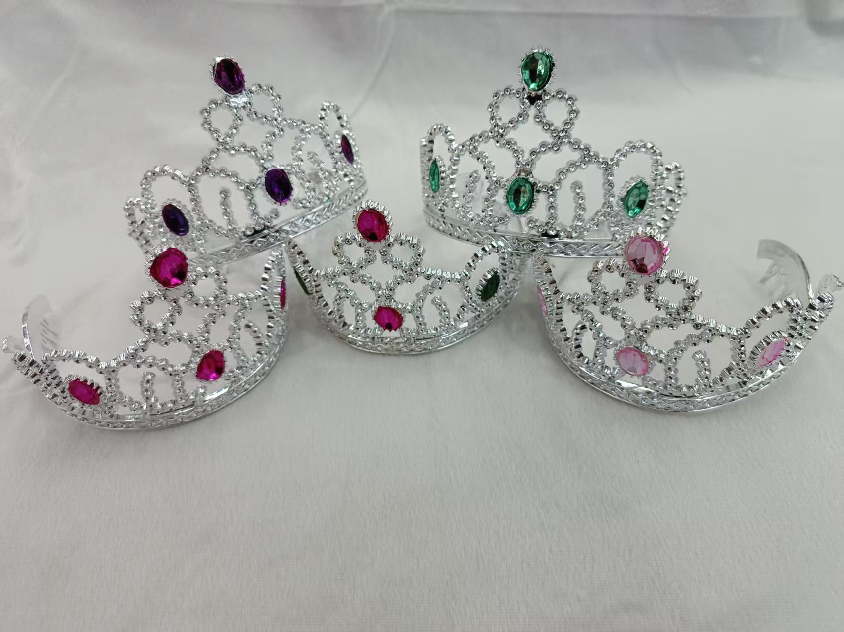 皇冠发饰装饰性皇冠皇冠饰品镀彩蝴蝶花环儿童玩具配饰时尚百搭