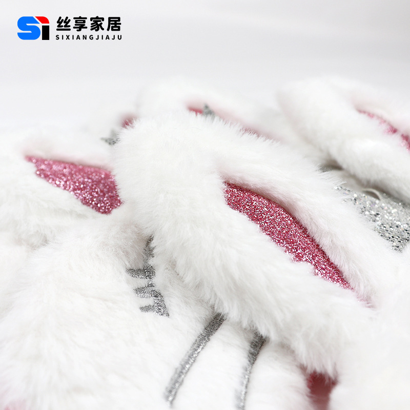 Customized cartoon plush rabbit eye masks for light-blocking girl outfits, personalized sleep eye protection masks are selling well across borders Specification image