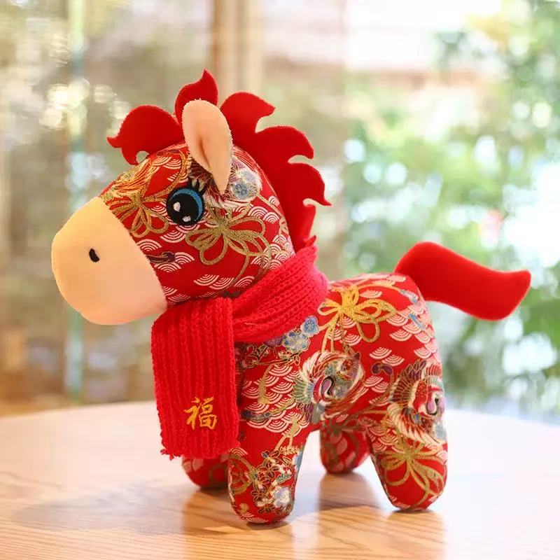 2026 马年吉祥物公仔 新年礼物围巾小马玩偶详情1