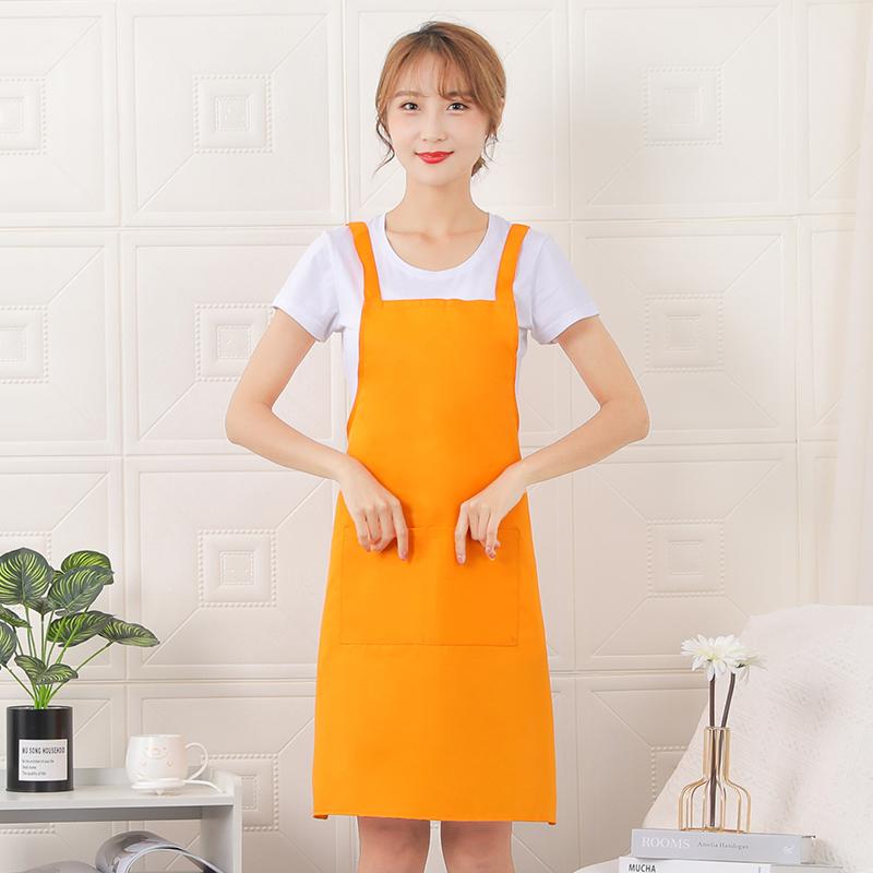 Apron printed advertising, work clothes wholesale, gifts printed with logo, factory direct sales, wear-resistant, dirt-resistant, anti-stain, Korean version kitchen Specification image