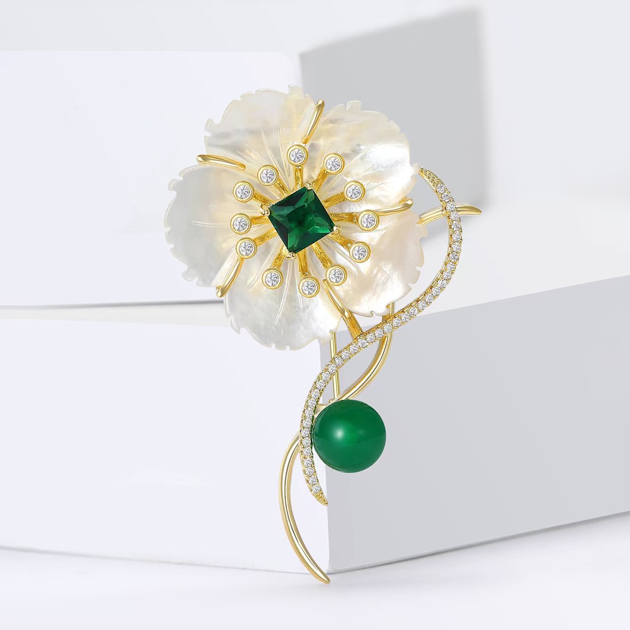 胸针/金榜题名/莫桑钻胸针/胸针复古/吧唧细节图