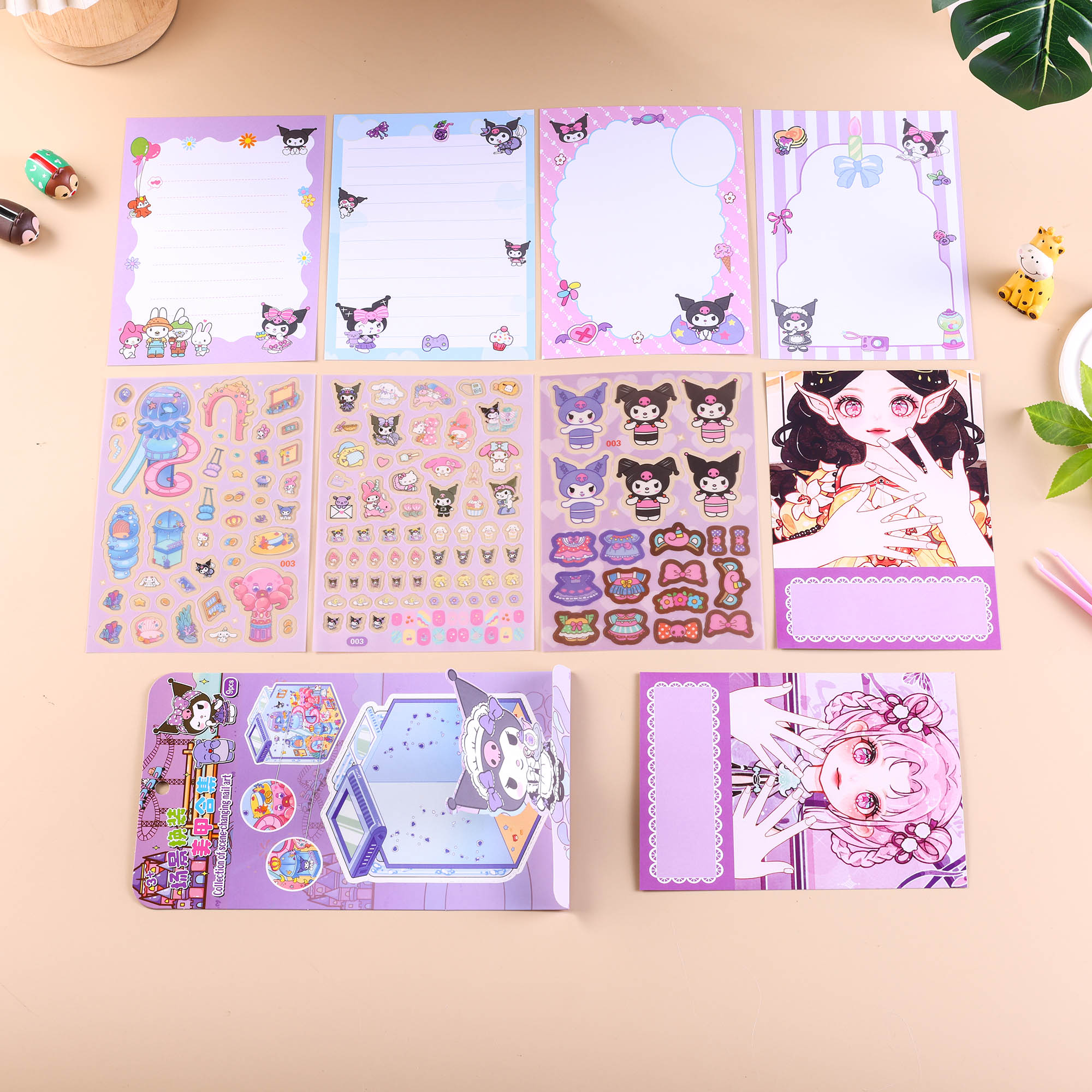 贴纸/造景贴纸/烫金立体贴纸/钻石贴纸/贴纸三丽鸥白底实物图