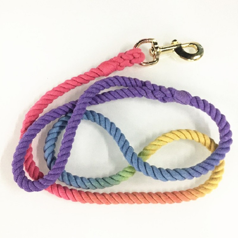 150*1.3CM Colorful woven dog leash, pet telescopic leash, chest and back dog supplies, stretchable and anti-bite multi-functional pet leash details Picture